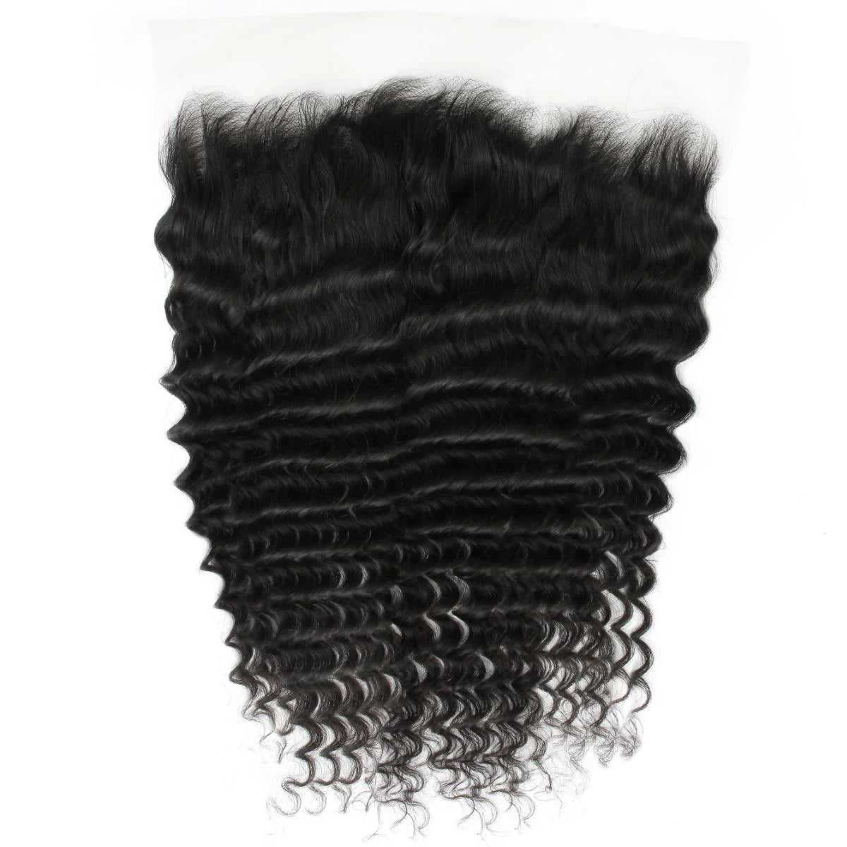 Black curly hair bundle on a white background